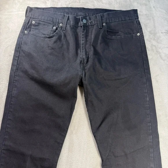 Levi's 502 Taper Fit Stretch Jeans Men's Sz 36x30 Black - Picture 2 of 11
